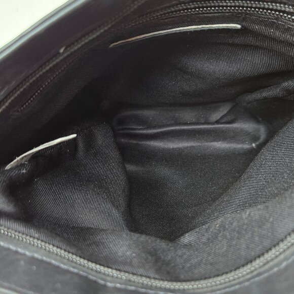 Ashwood Black Leather Crossbody Purse Soft Body Casual Everyday Silver Hardware - Picture 5 of 8